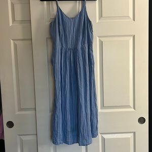 Blue stripped linen dress “cami”